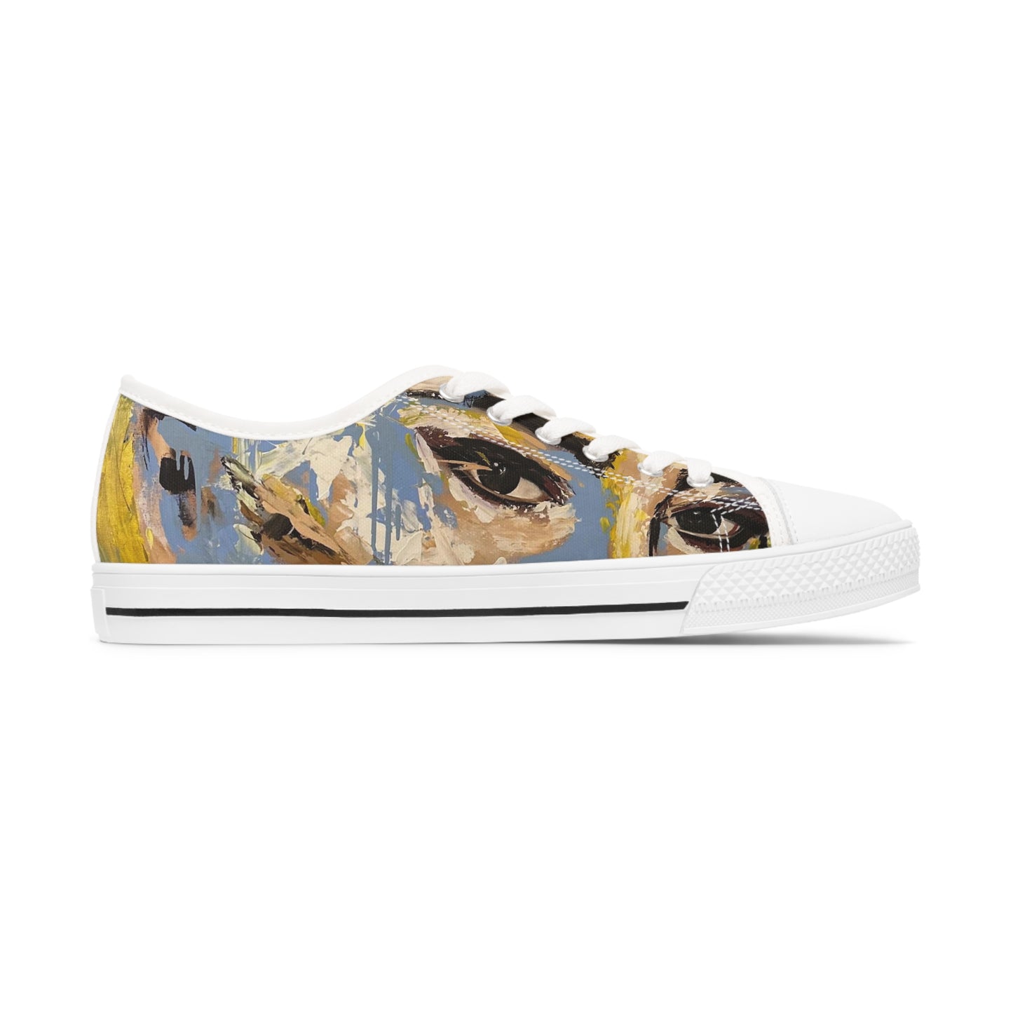 “Stare into my Soul” Women's Low Top OG Sneakers: Original Painting of “Stare into my Soul” by Lola Buckwald