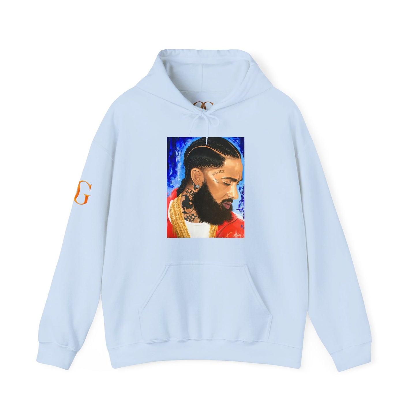 Original Painting of Nipsey Hussle by Lola Buckwal, OG Hoodie