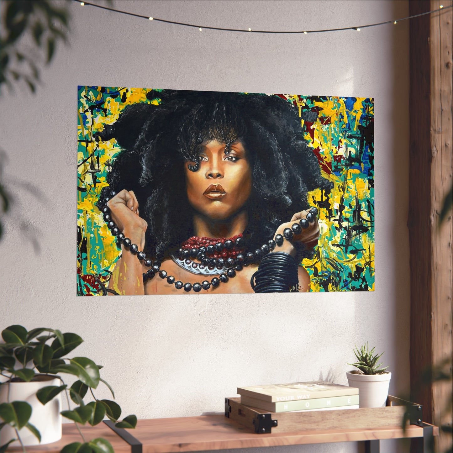 Erykah Badu Fine Art 32”x22” Print, Painted by Lola Buckwald