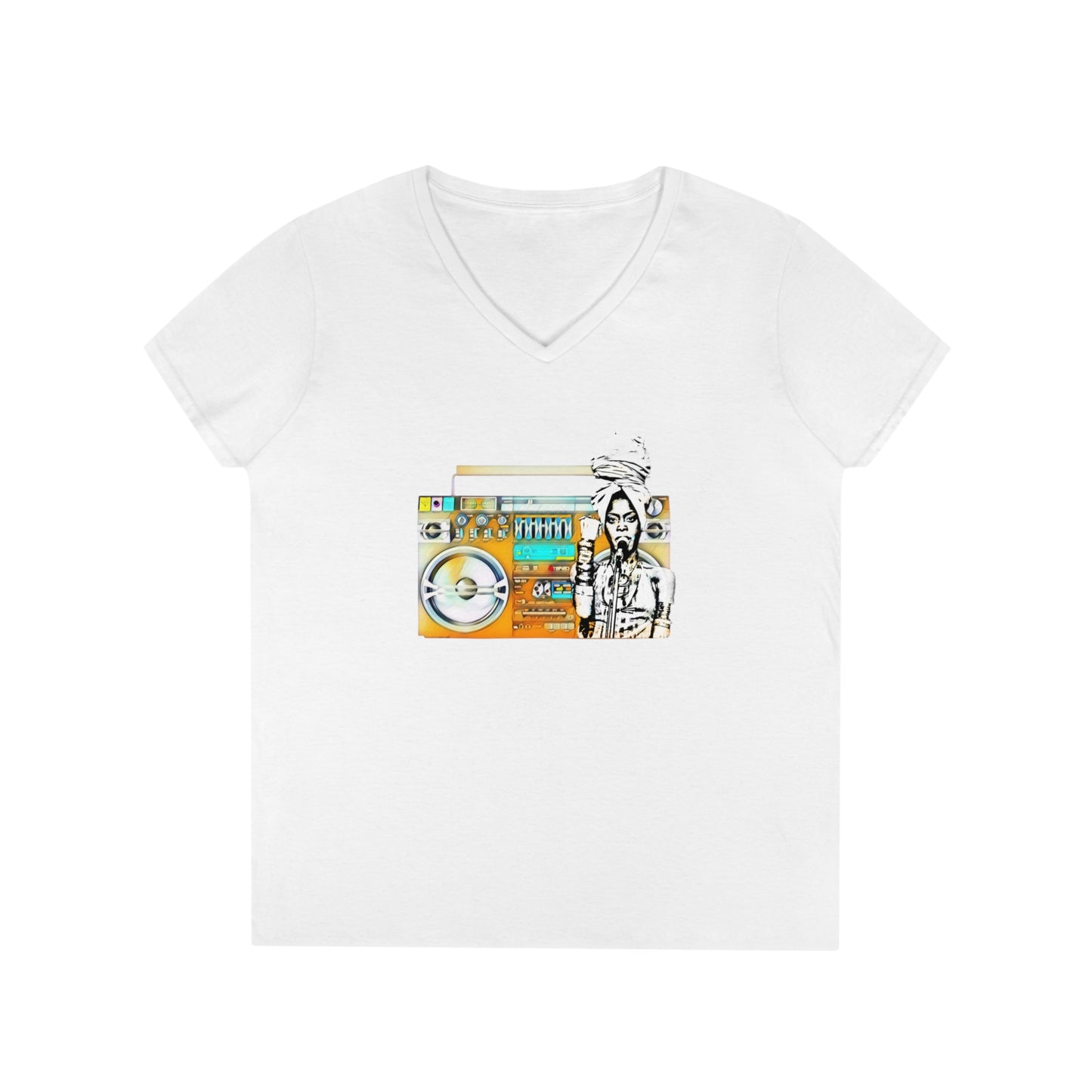 Badu’s Boom Box V-Neck OG T-Shirt