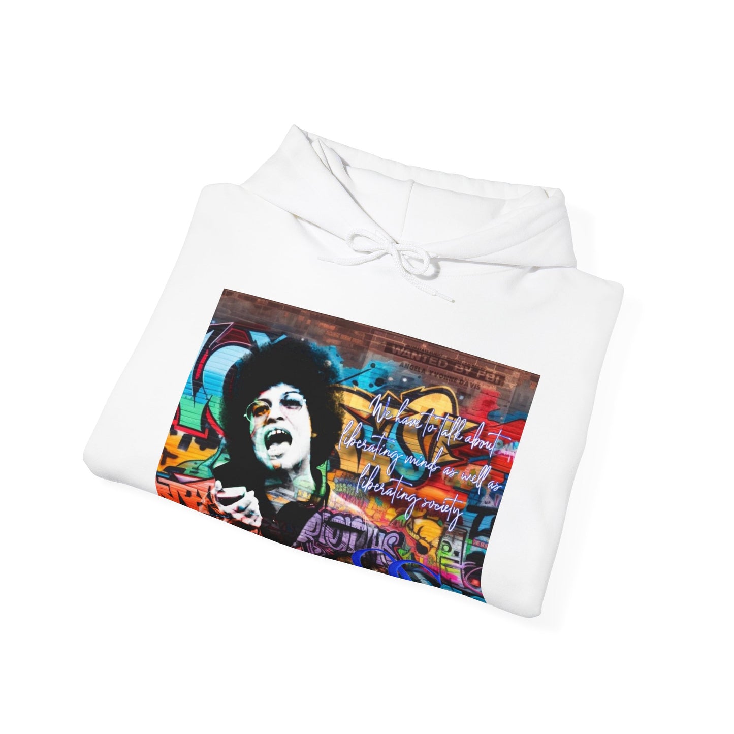 Angela Davis inspired Blu Graffiti OG hoodie