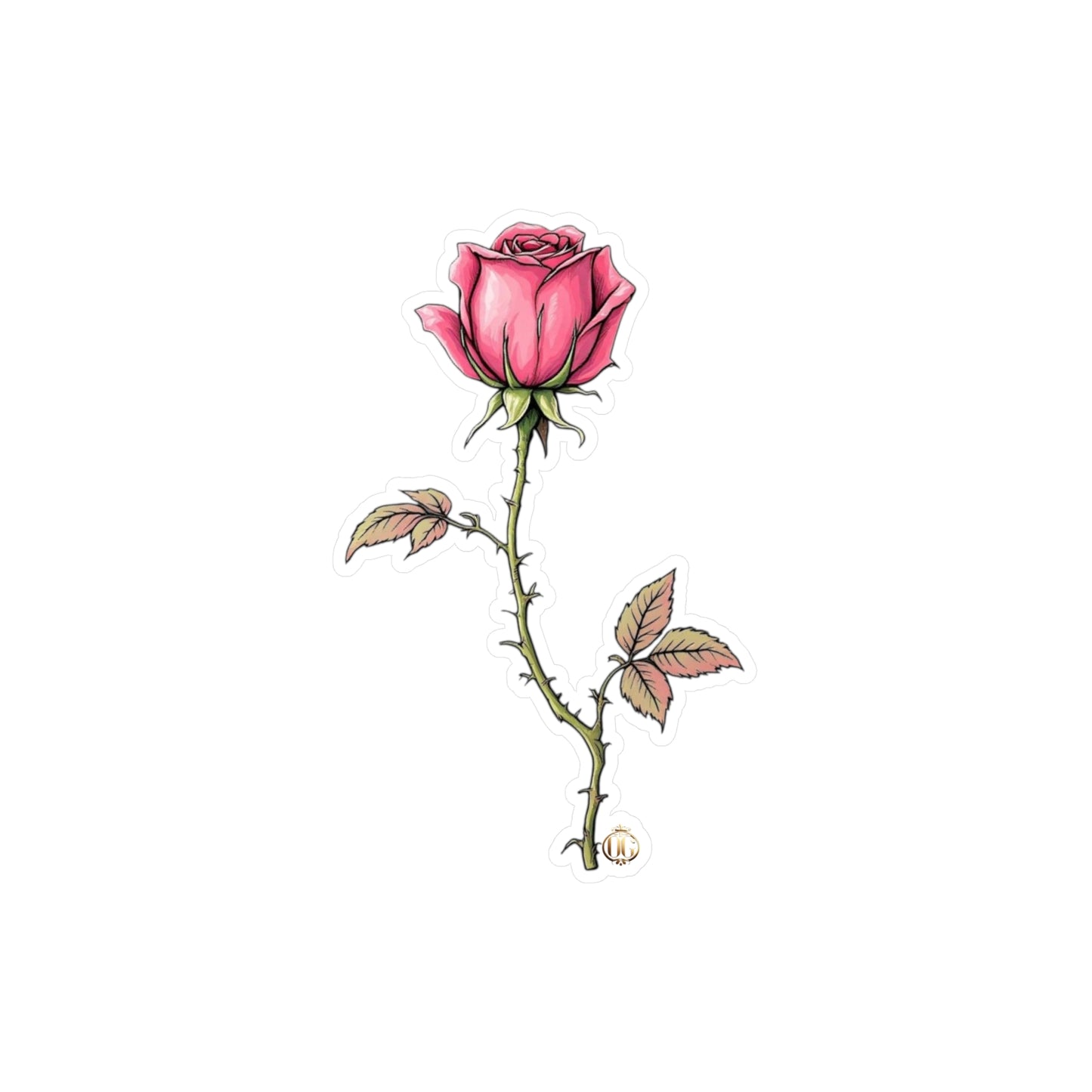 He loves me, he loves me not OG Rose Kiss-Cut Vinyl sticker