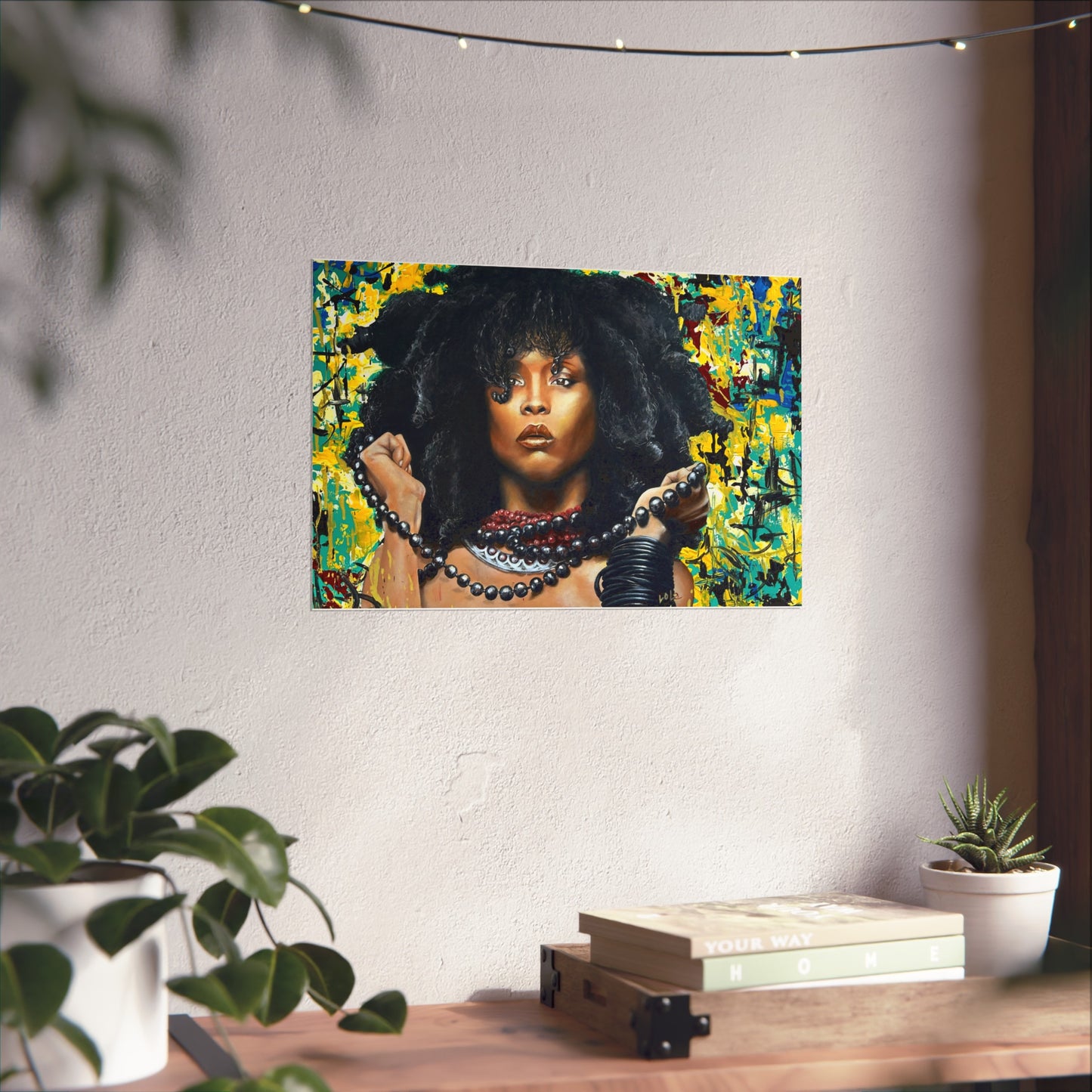 Erykah Badu Fine Art 18”x12” Print, Painted by Lola Buckwald