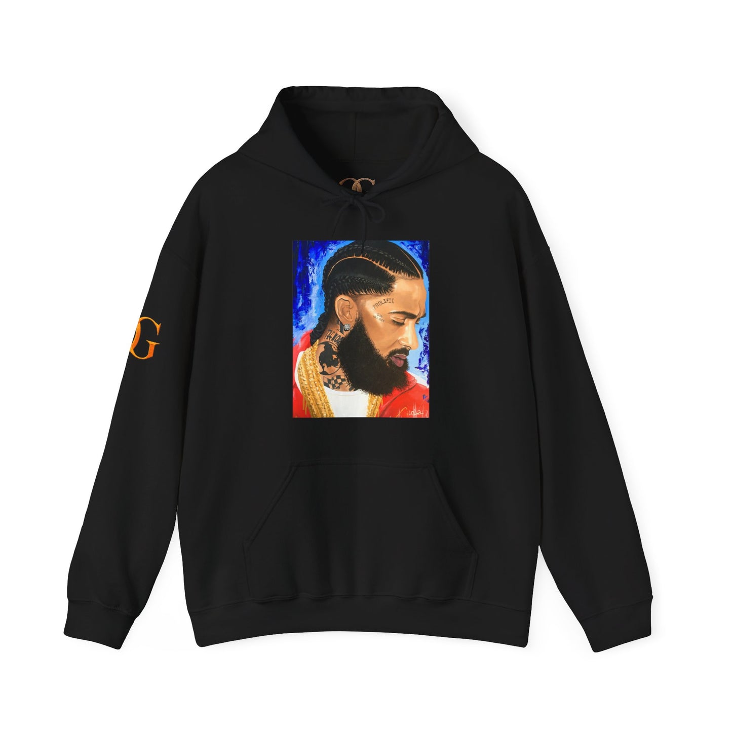 Original Painting of Nipsey Hussle by Lola Buckwal, OG Hoodie