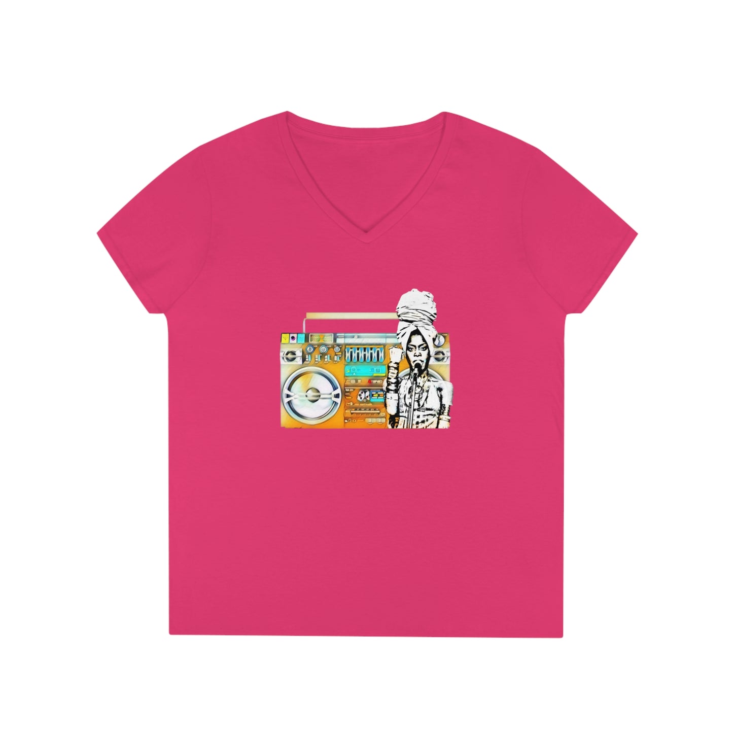 Badu’s Boom Box V-Neck OG T-Shirt