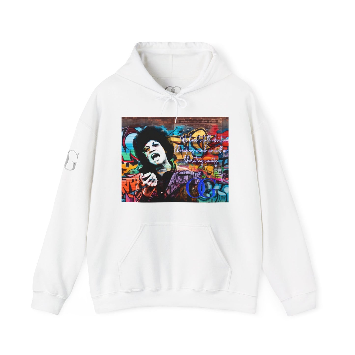 Angela Davis inspired Blu Graffiti OG hoodie