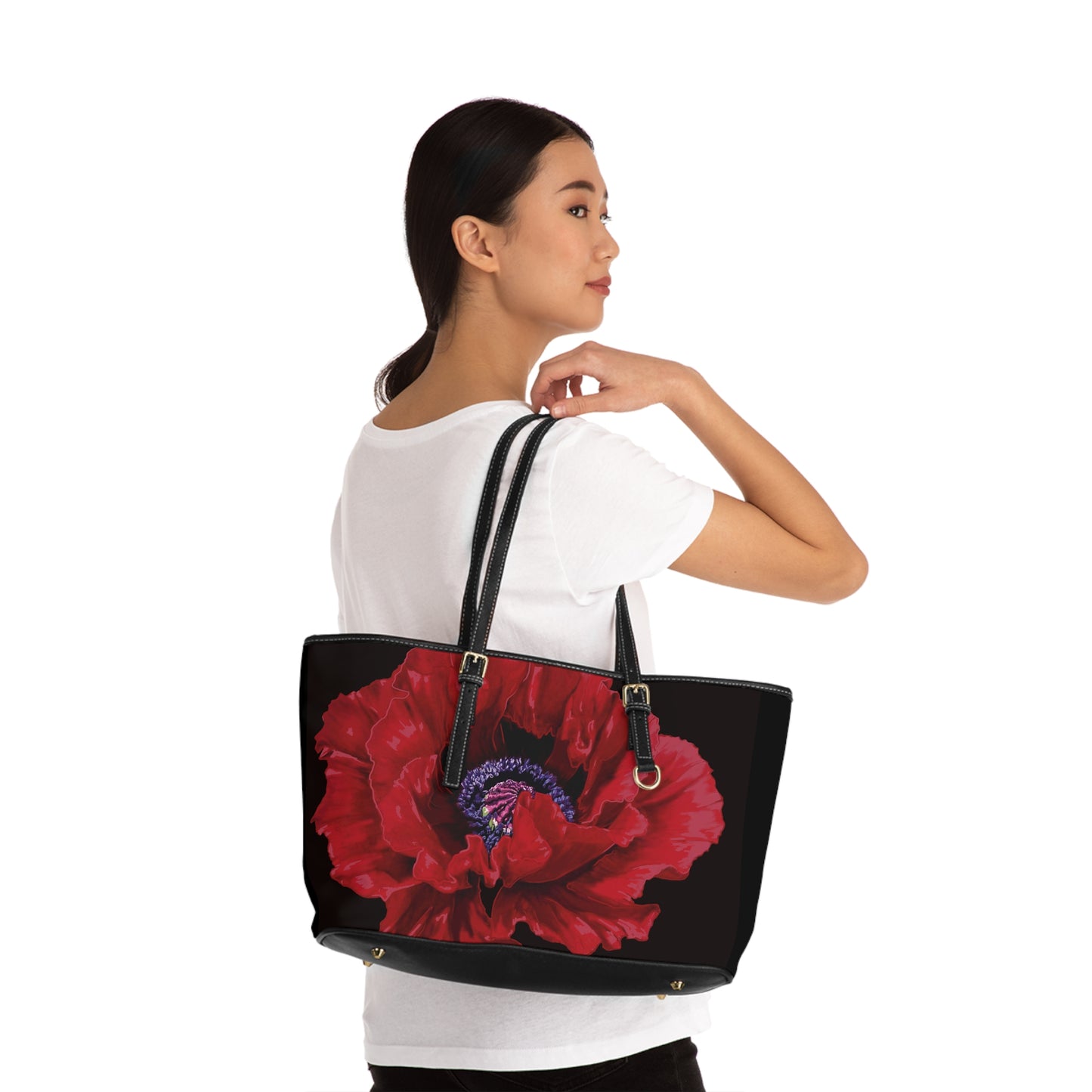 Red Poppie OG Leather Shoulder Bag