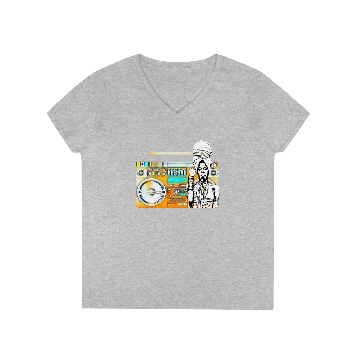 Badu’s Boom Box V-Neck OG T-Shirt