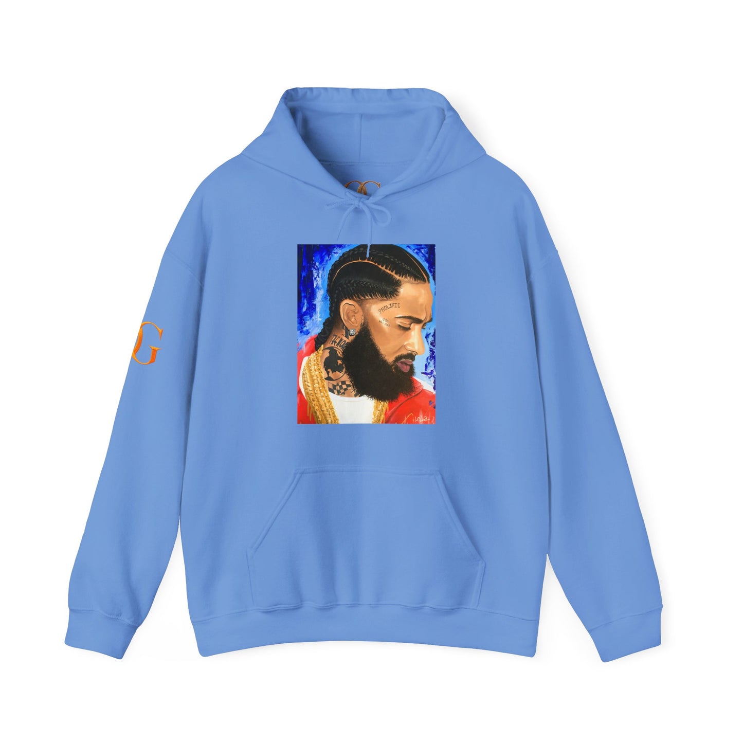 Original Painting of Nipsey Hussle by Lola Buckwal, OG Hoodie