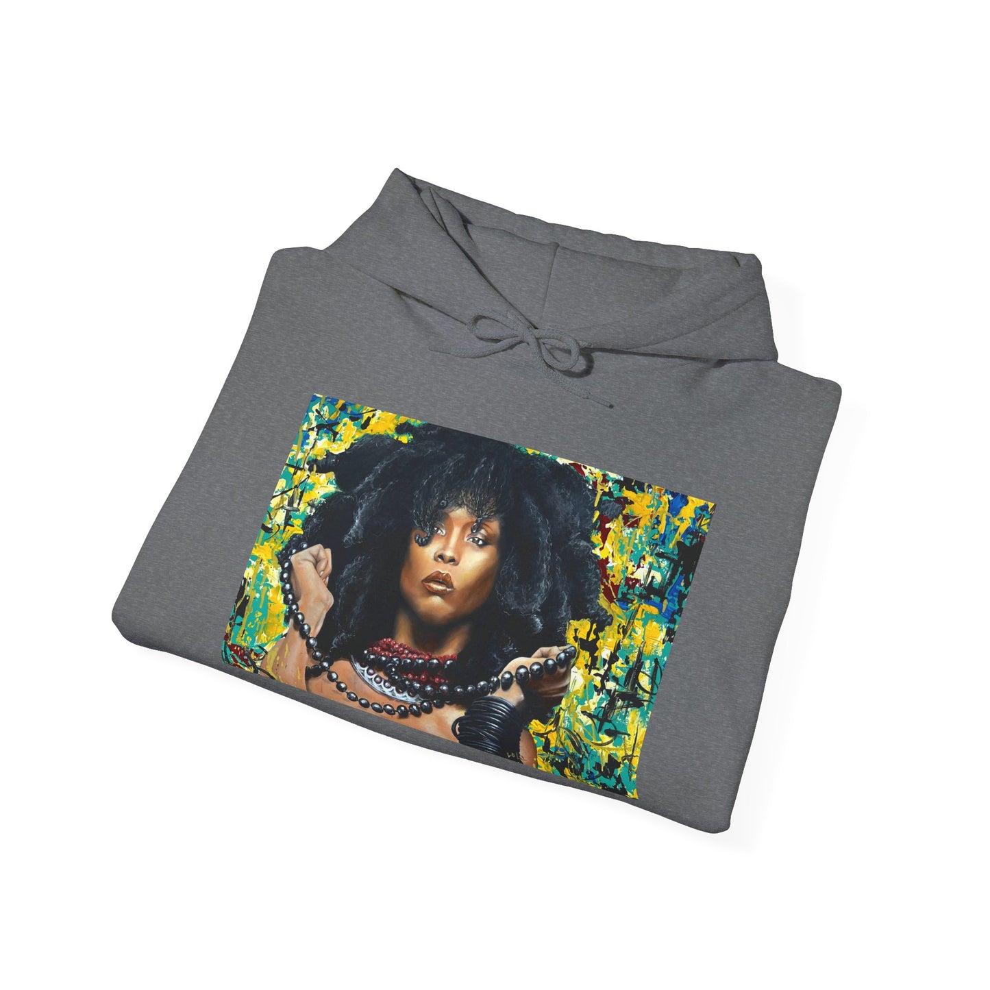 Erykah Badu painted by Lola Buckwald, OG hoodie