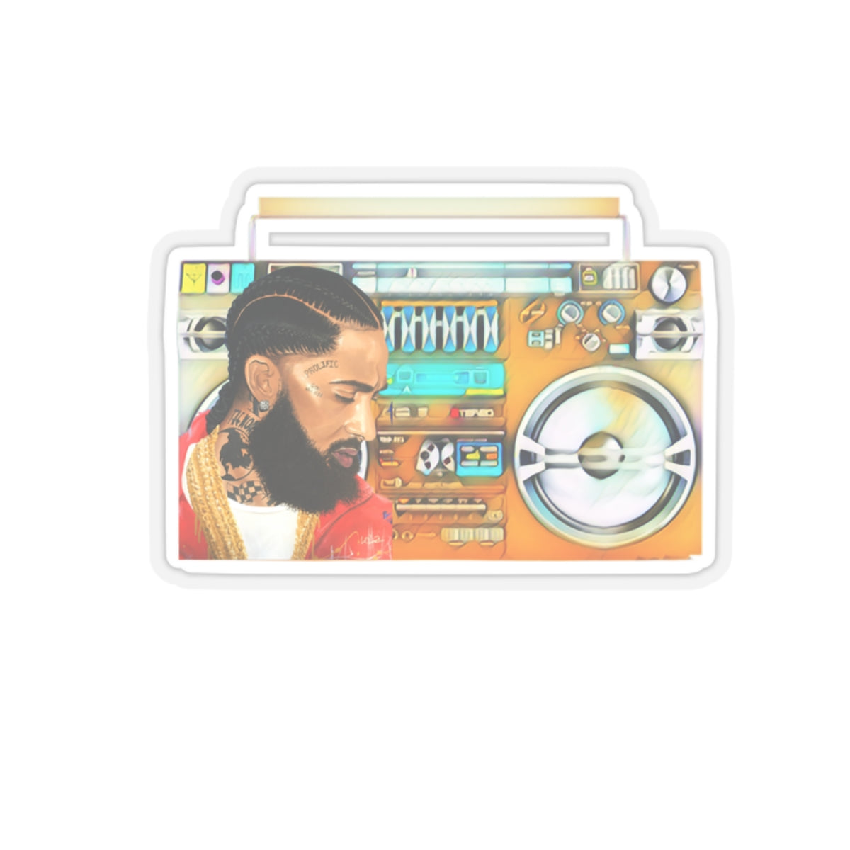 Nip’s Boom Box Kiss-Cut Stickers