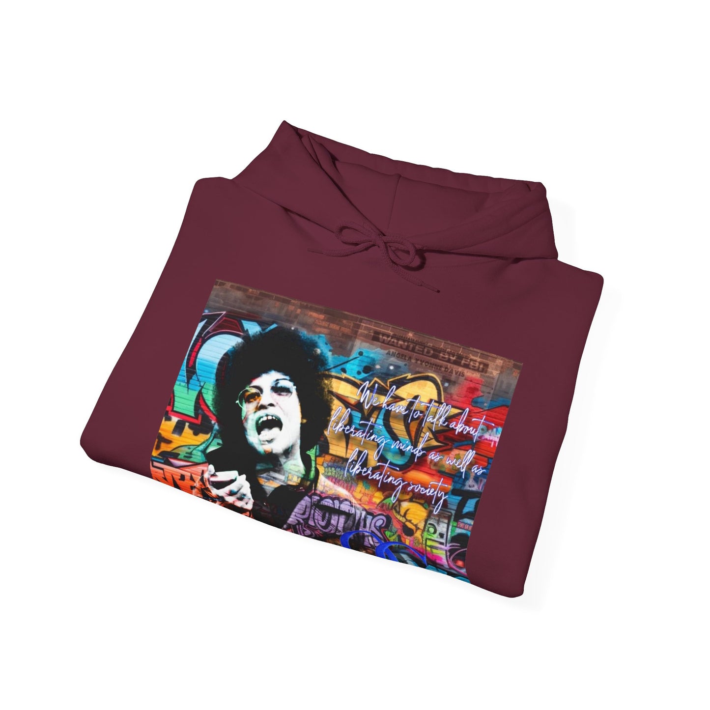 Angela Davis inspired Blu Graffiti OG hoodie