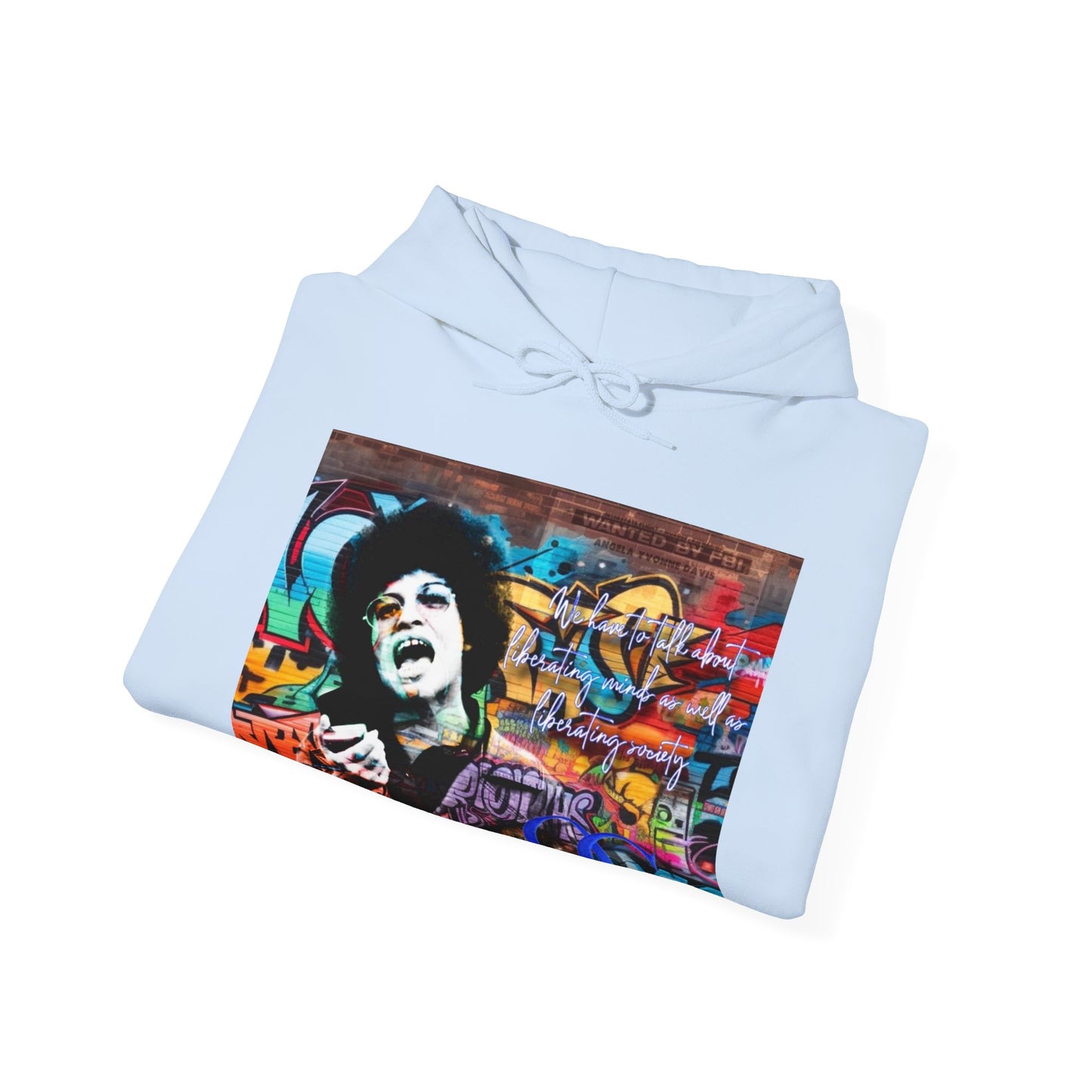 Angela Davis inspired Blu Graffiti OG hoodie