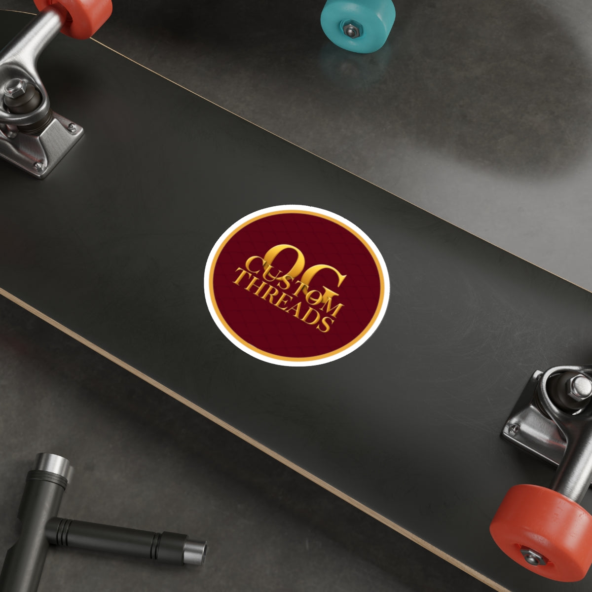 OG Custom Threads logo Die-Cut Stickers - Stylish Decor for Laptops, Water Bottles & More