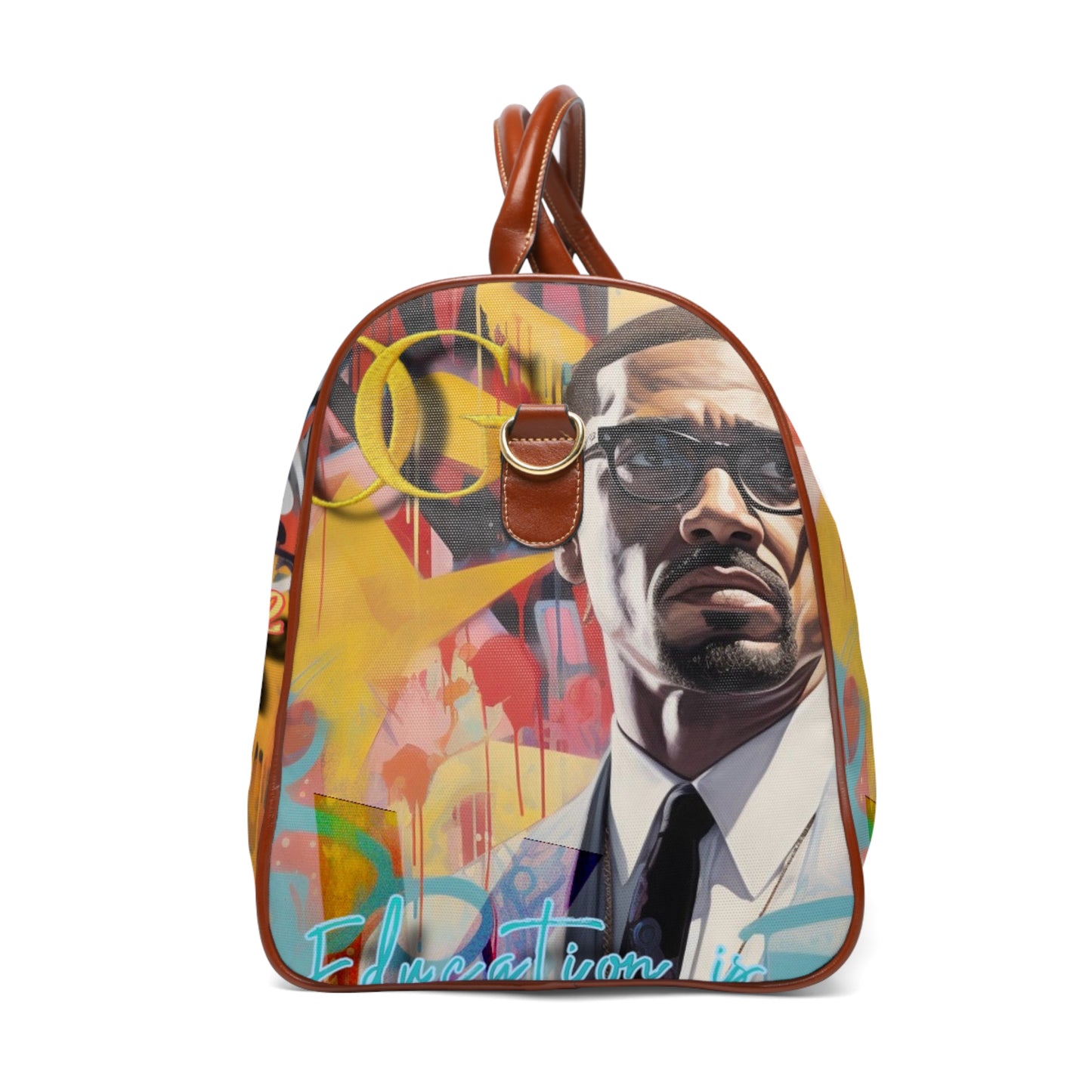 Waterproof Travel Bag: Muhammad Ali and Malcolm X
