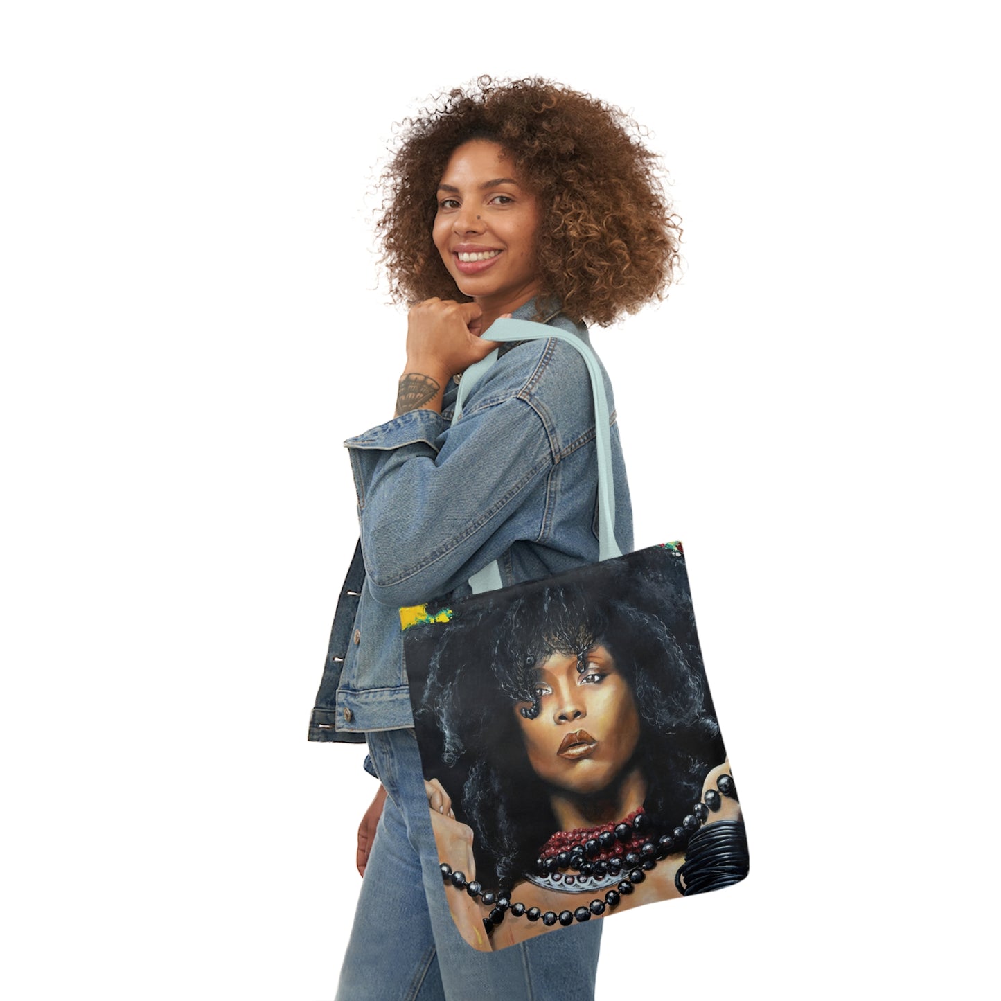 Erykah Badu painted by Lola Buckwald/ OG Tote Bag with 5-Color Straps