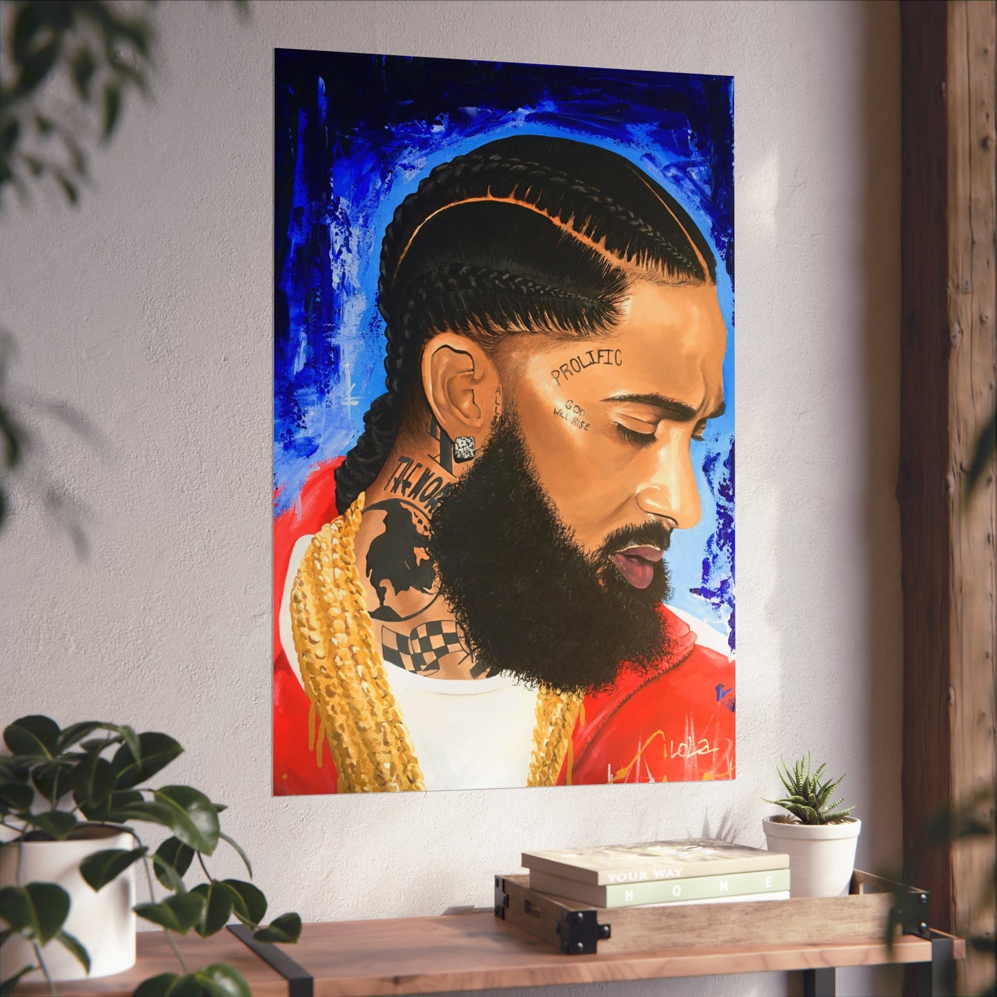 Nipsey Hussle 24x36 Fine Art Print painting by Lola Buckwald