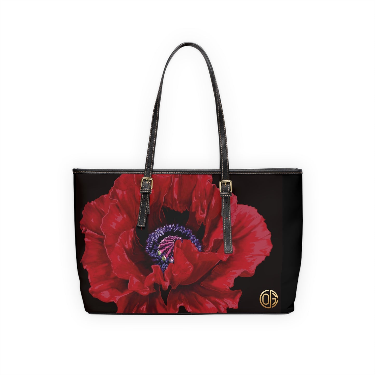 Red Poppie OG Leather Shoulder Bag