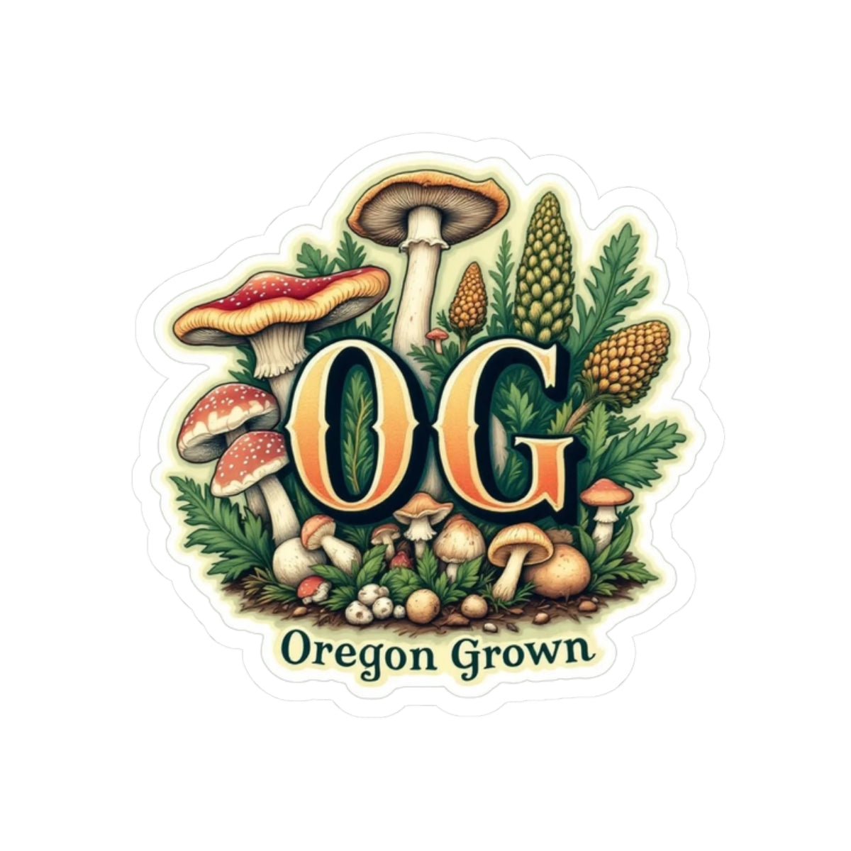 Oregon Grown OG Fungi Sticker
