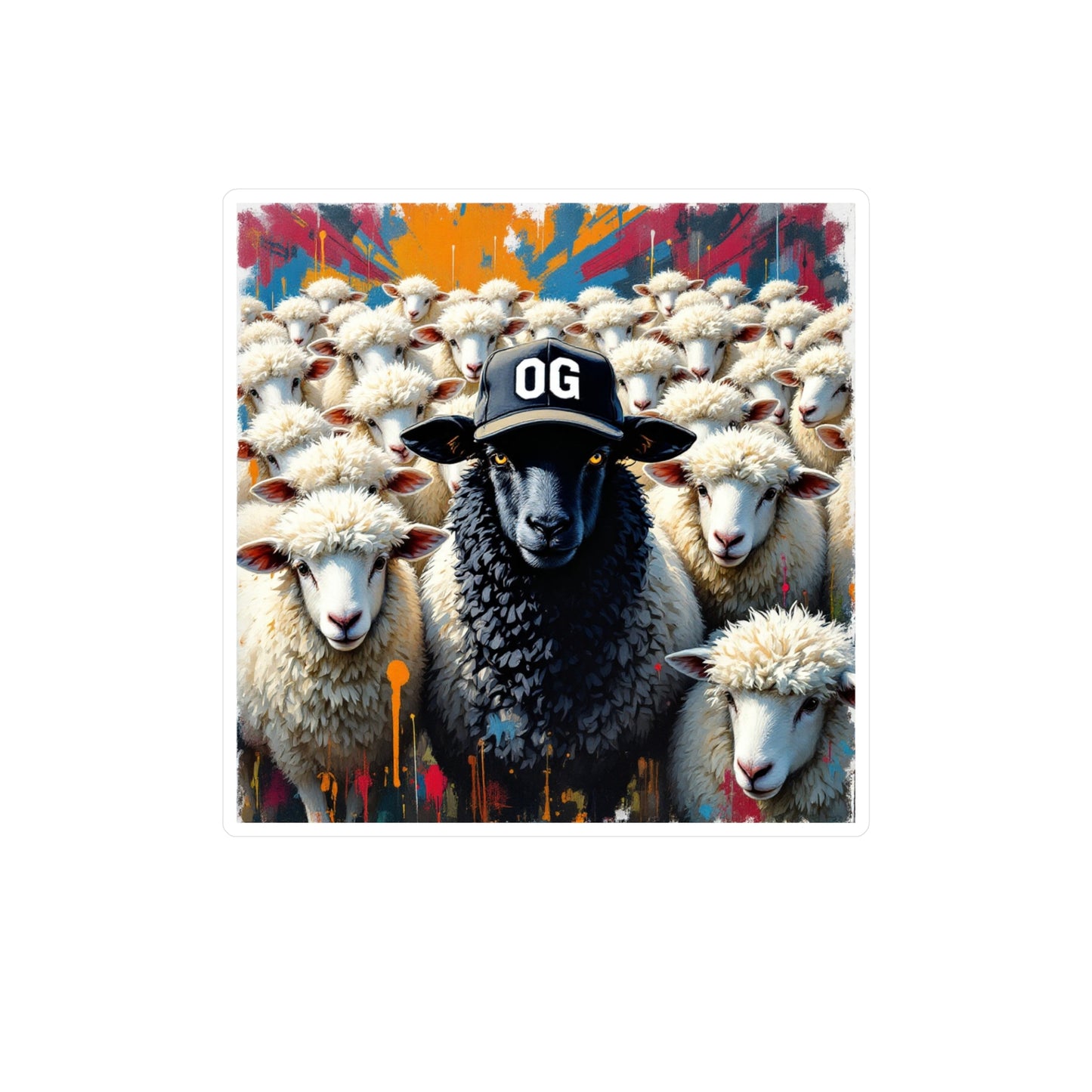 OG Black Sheep Sticker , Home Decor, Unique Gifts for Animal Lovers