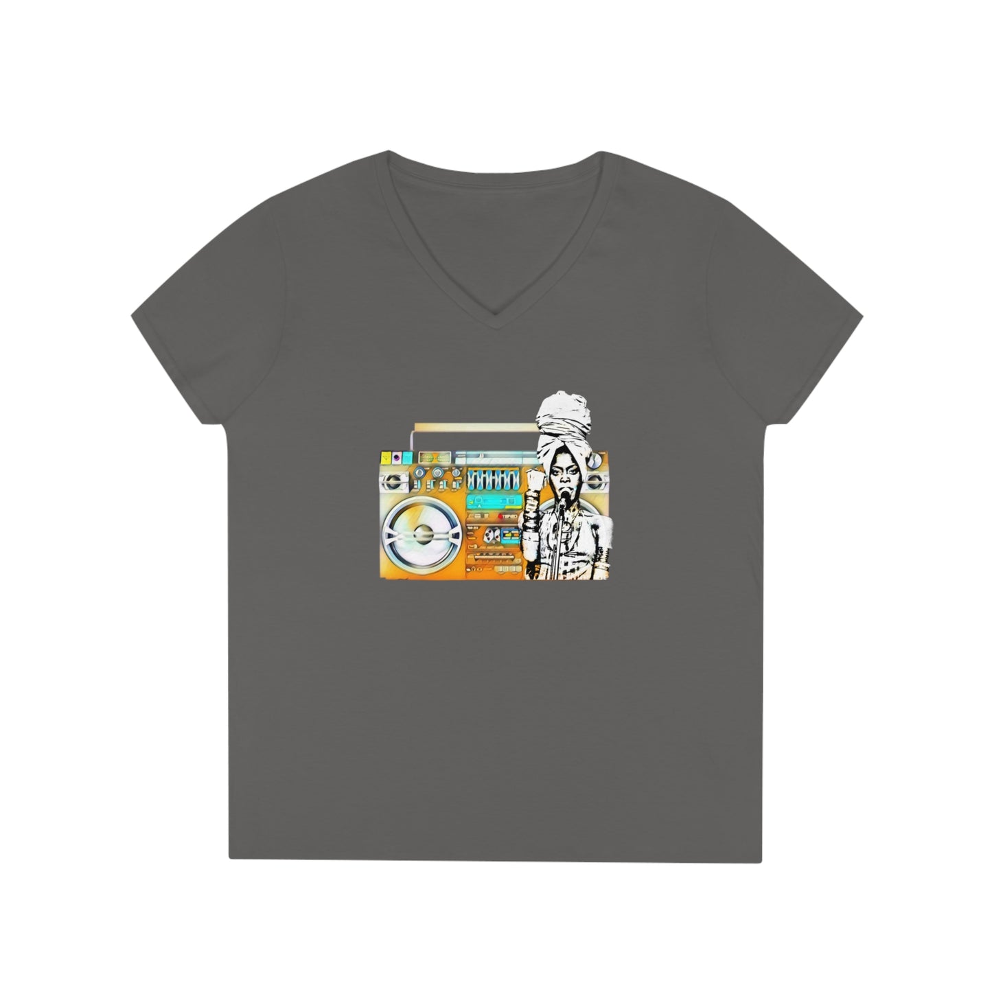 Badu’s Boom Box V-Neck OG T-Shirt