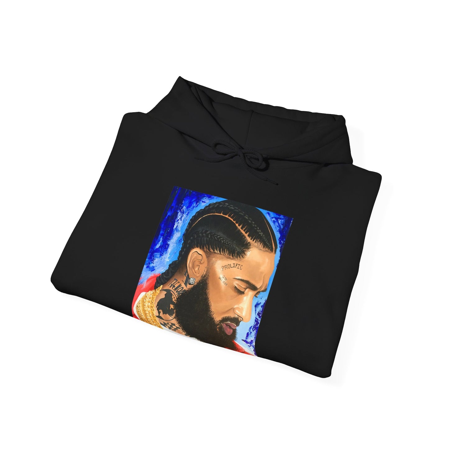 Original Painting of Nipsey Hussle by Lola Buckwal, OG Hoodie
