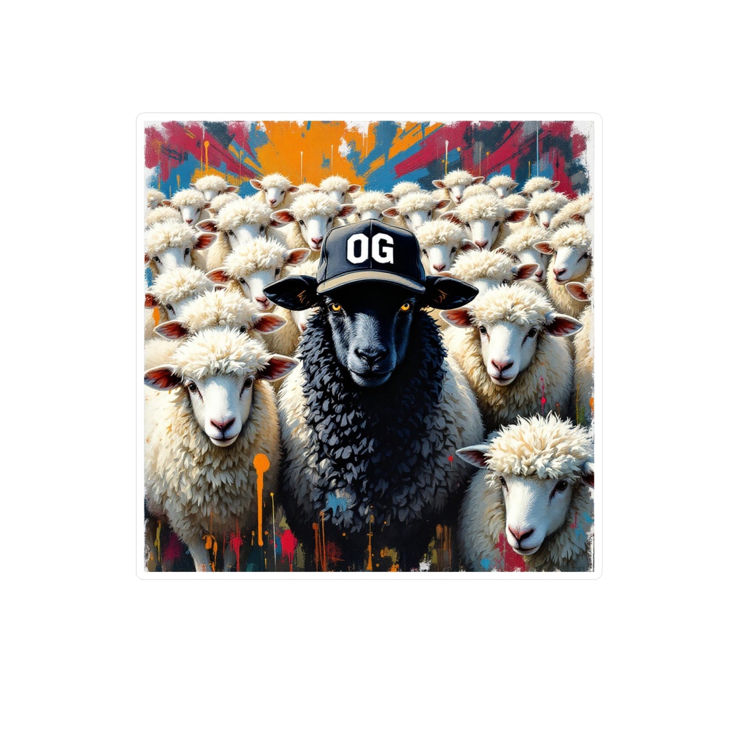 OG Black Sheep Sticker , Home Decor, Unique Gifts for Animal Lovers