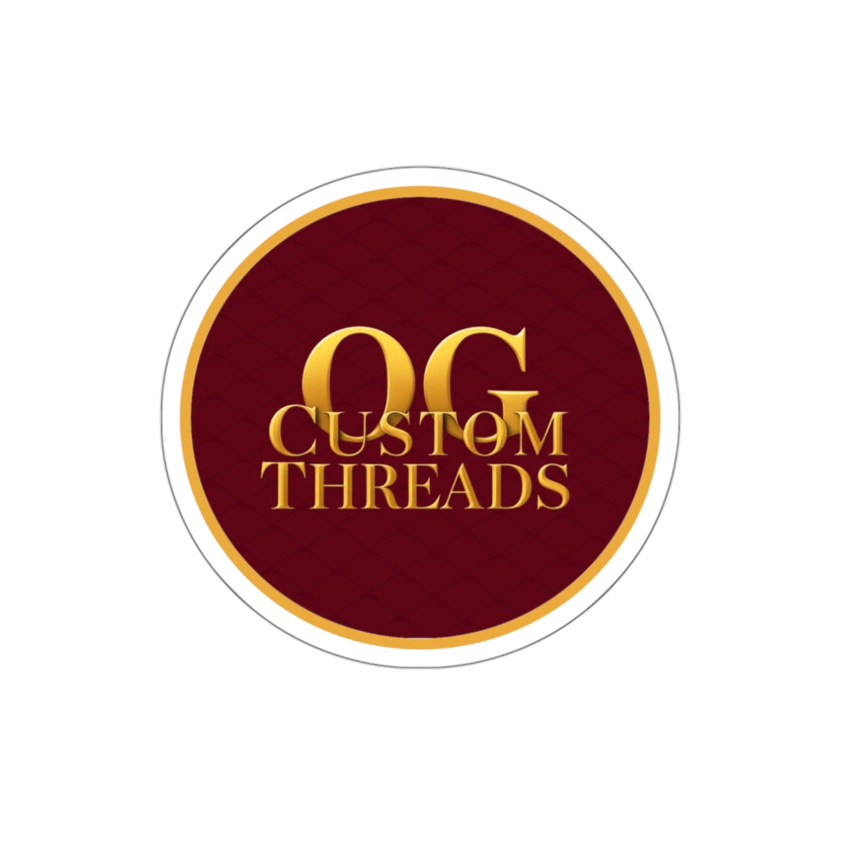 OG Custom Threads logo Die-Cut Stickers - Stylish Decor for Laptops, Water Bottles & More