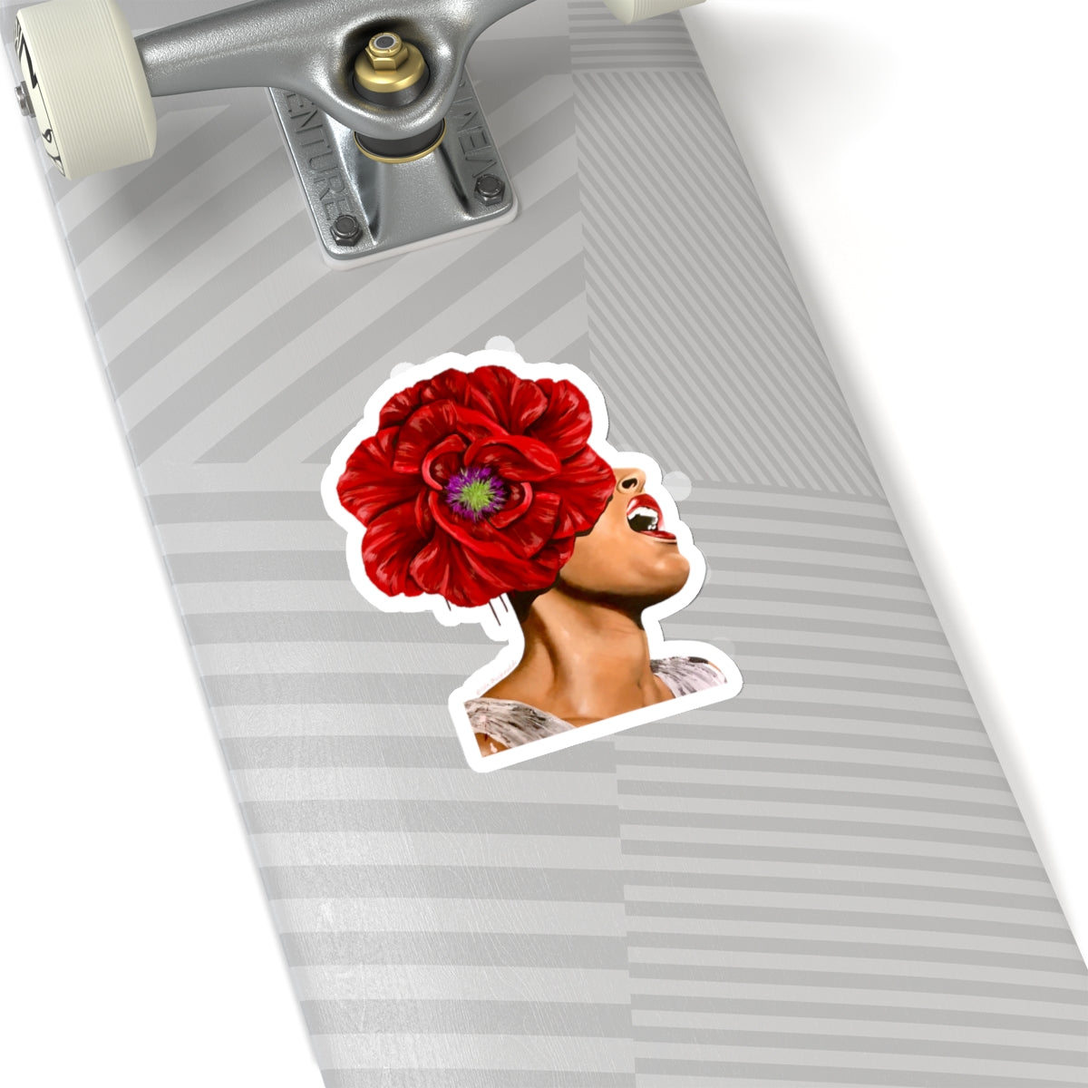 Billie Holiday originally painted by Lola Buckwald Kiss-Cut Stickers