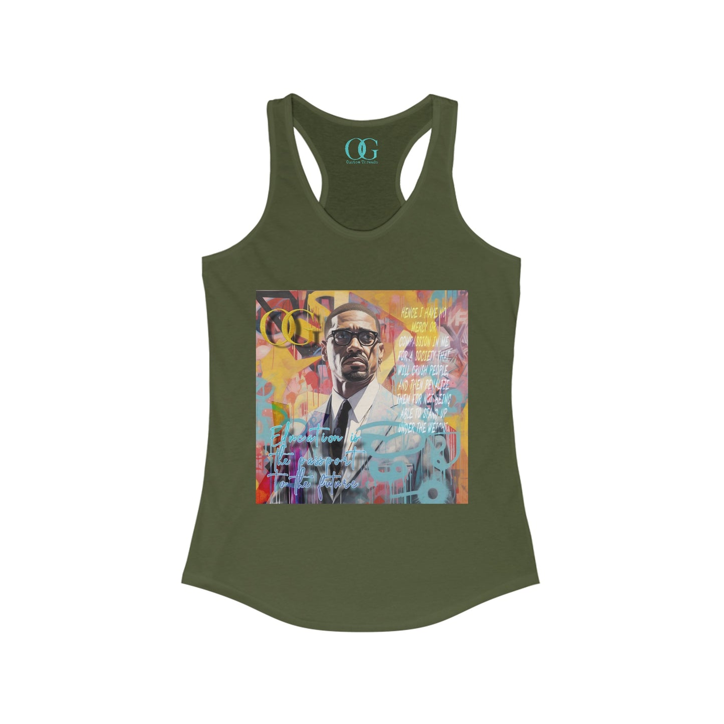 Malcolm X inspired graphic OG tank