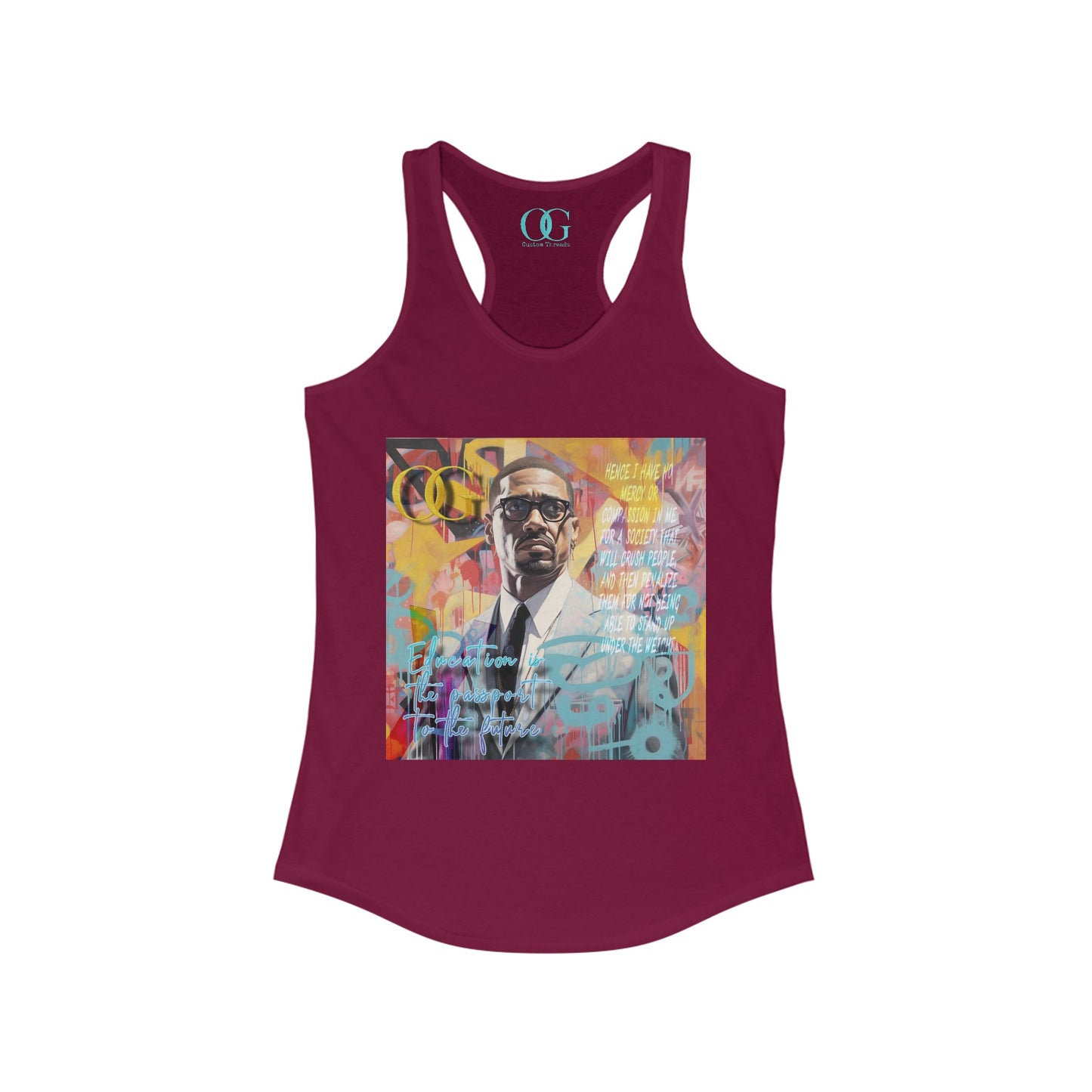 Malcolm X inspired graphic OG tank
