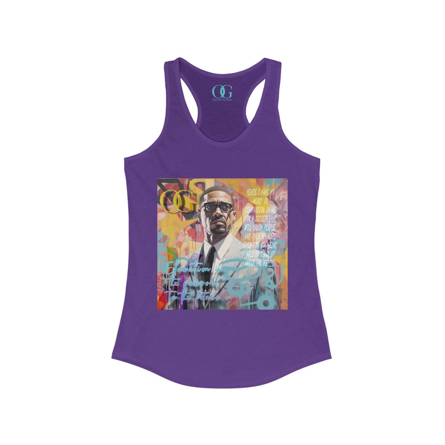 Malcolm X inspired graphic OG tank
