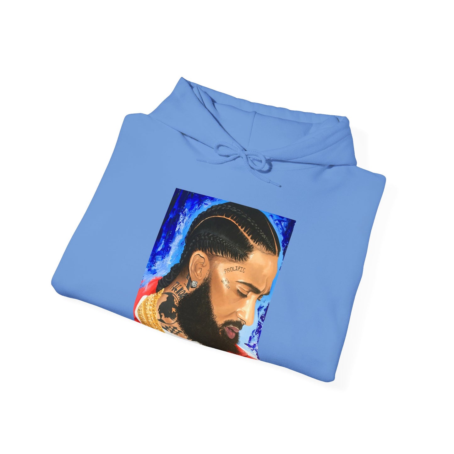 Original Painting of Nipsey Hussle by Lola Buckwal, OG Hoodie