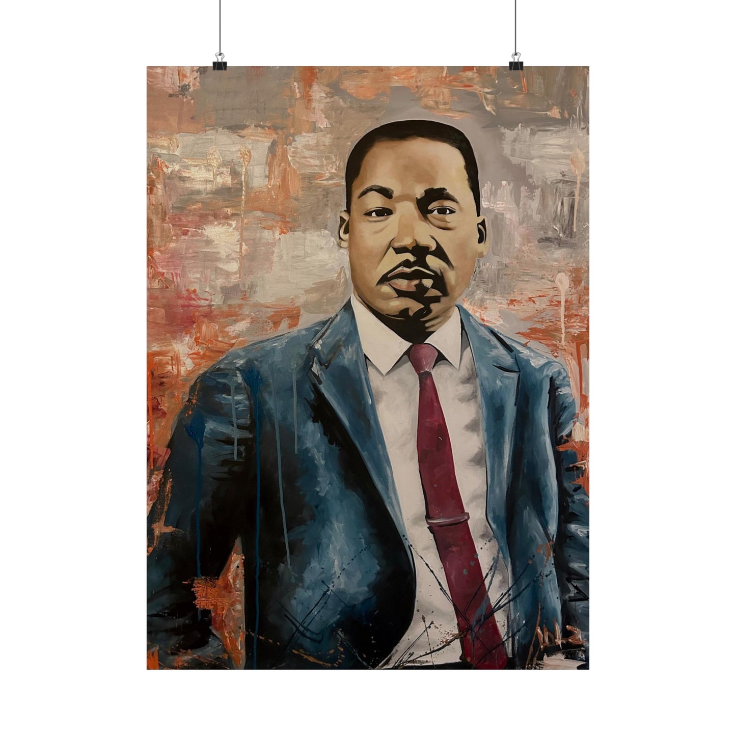 Dr. King painted by Lola Buckwald 22x30 OG Posters