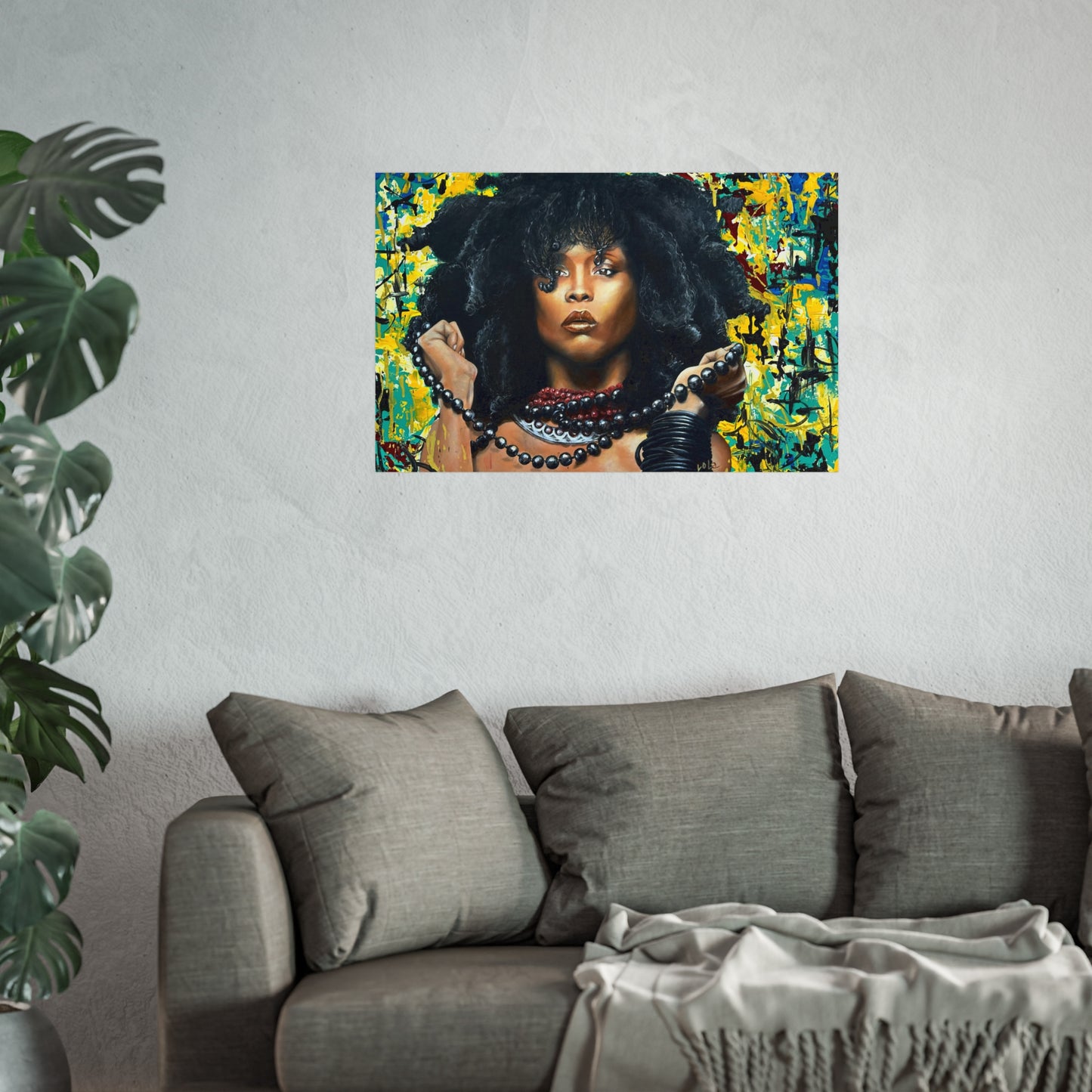 Erykah Badu Fine Art 32”x22” Print, Painted by Lola Buckwald