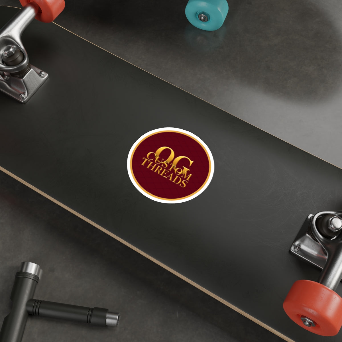 OG Custom Threads logo Die-Cut Stickers - Stylish Decor for Laptops, Water Bottles & More