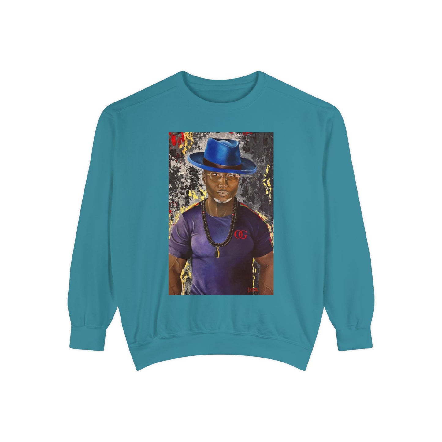 OG painted portrait by Lola Buckwald OG Sweatshirt