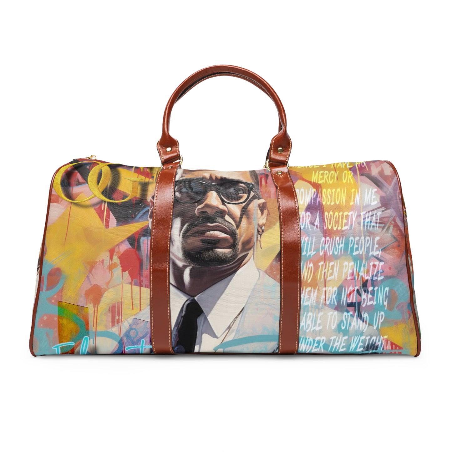 Waterproof Travel Bag: Muhammad Ali and Malcolm X