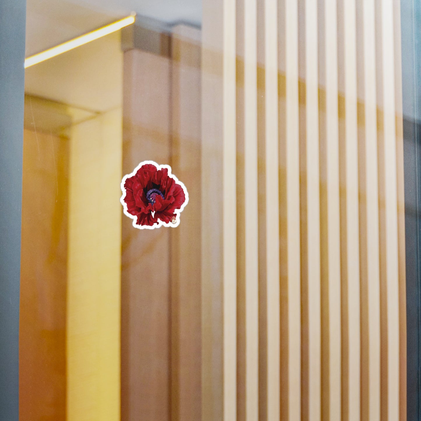 OG Red Poppy drawn by Lola Kiss-Cut Vinyl Sticker