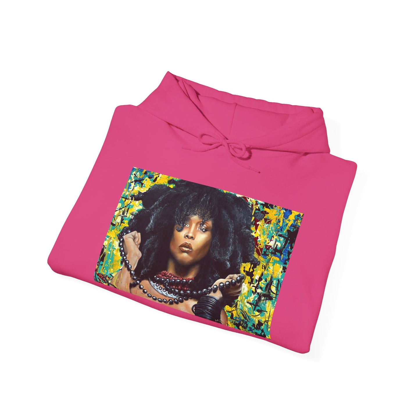 Erykah Badu painted by Lola Buckwald, OG hoodie