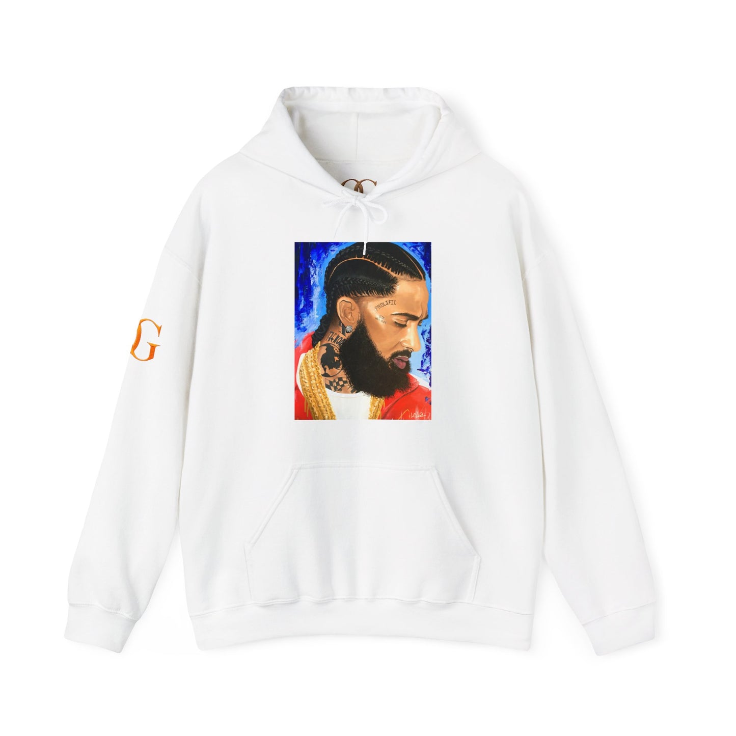 Original Painting of Nipsey Hussle by Lola Buckwal, OG Hoodie