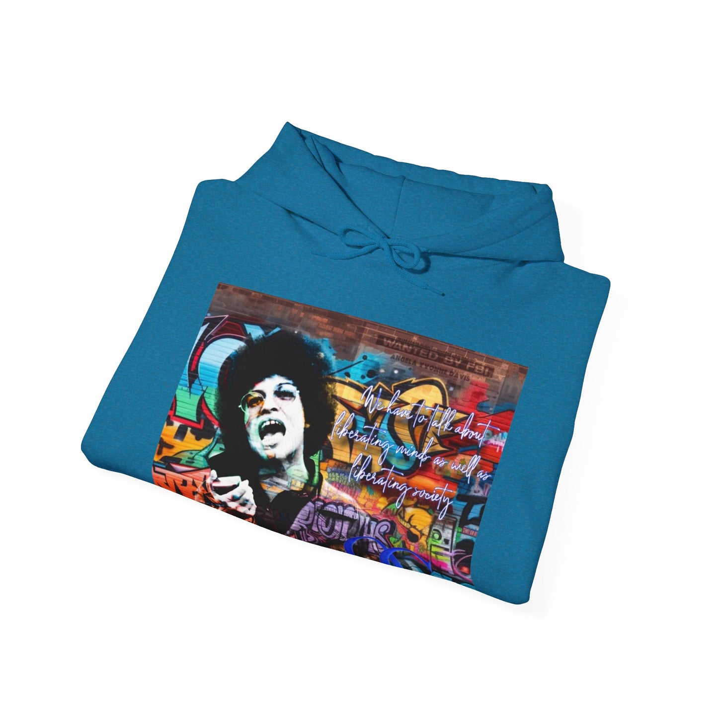Angela Davis inspired Blu Graffiti OG hoodie