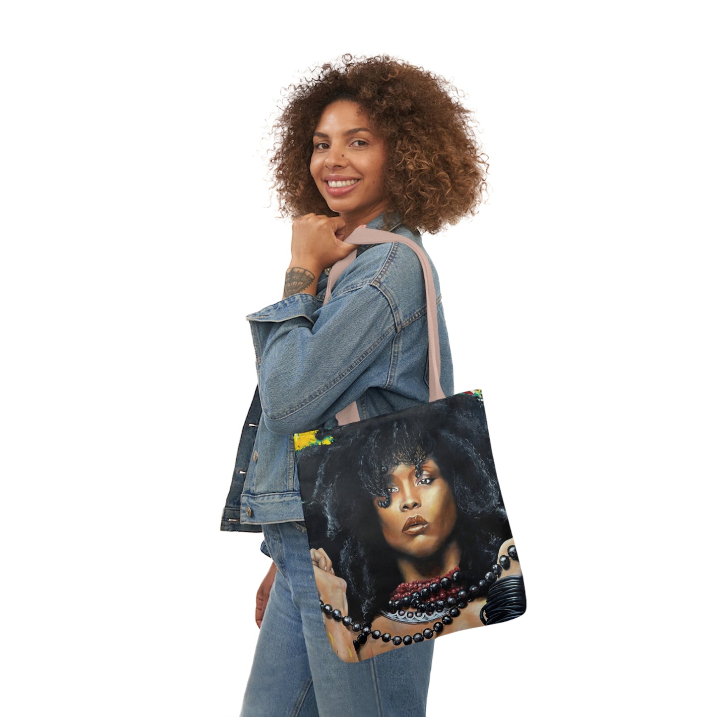 Erykah Badu painted by Lola Buckwald/ OG Tote Bag with 5-Color Straps