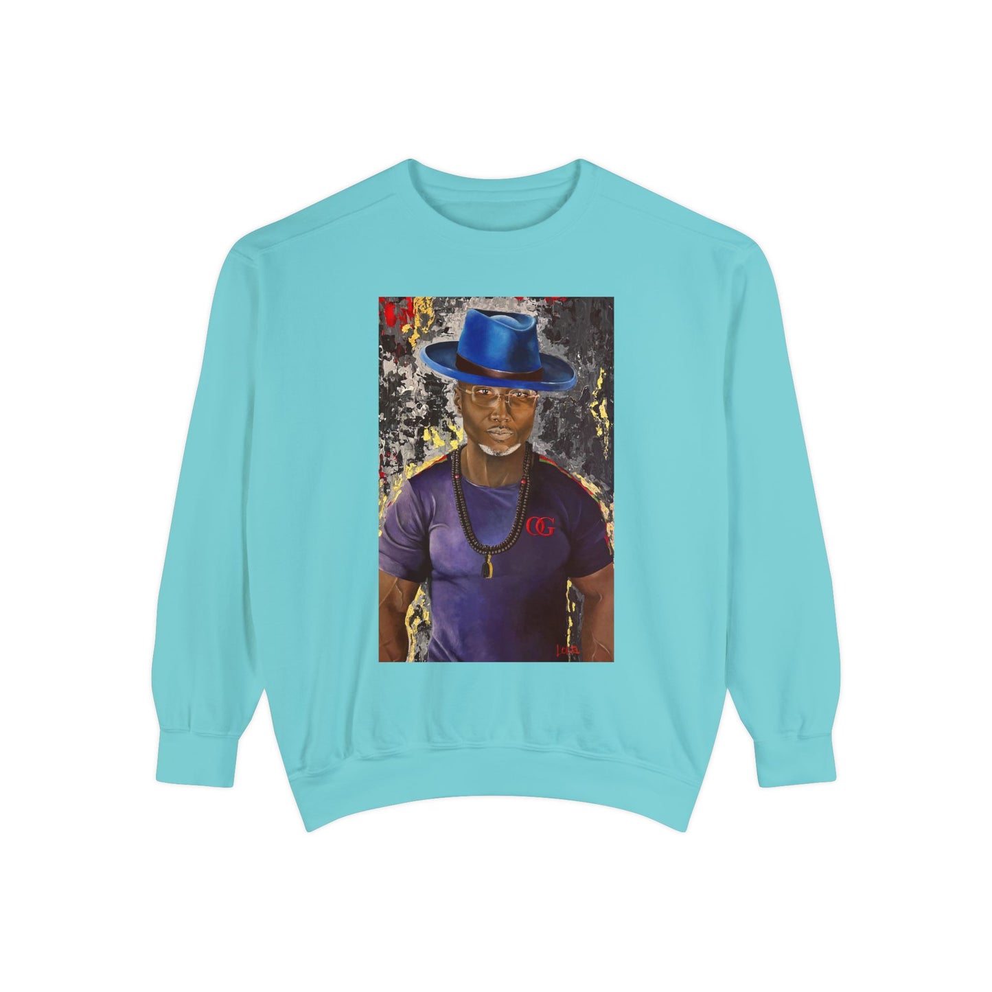 OG painted portrait by Lola Buckwald OG Sweatshirt