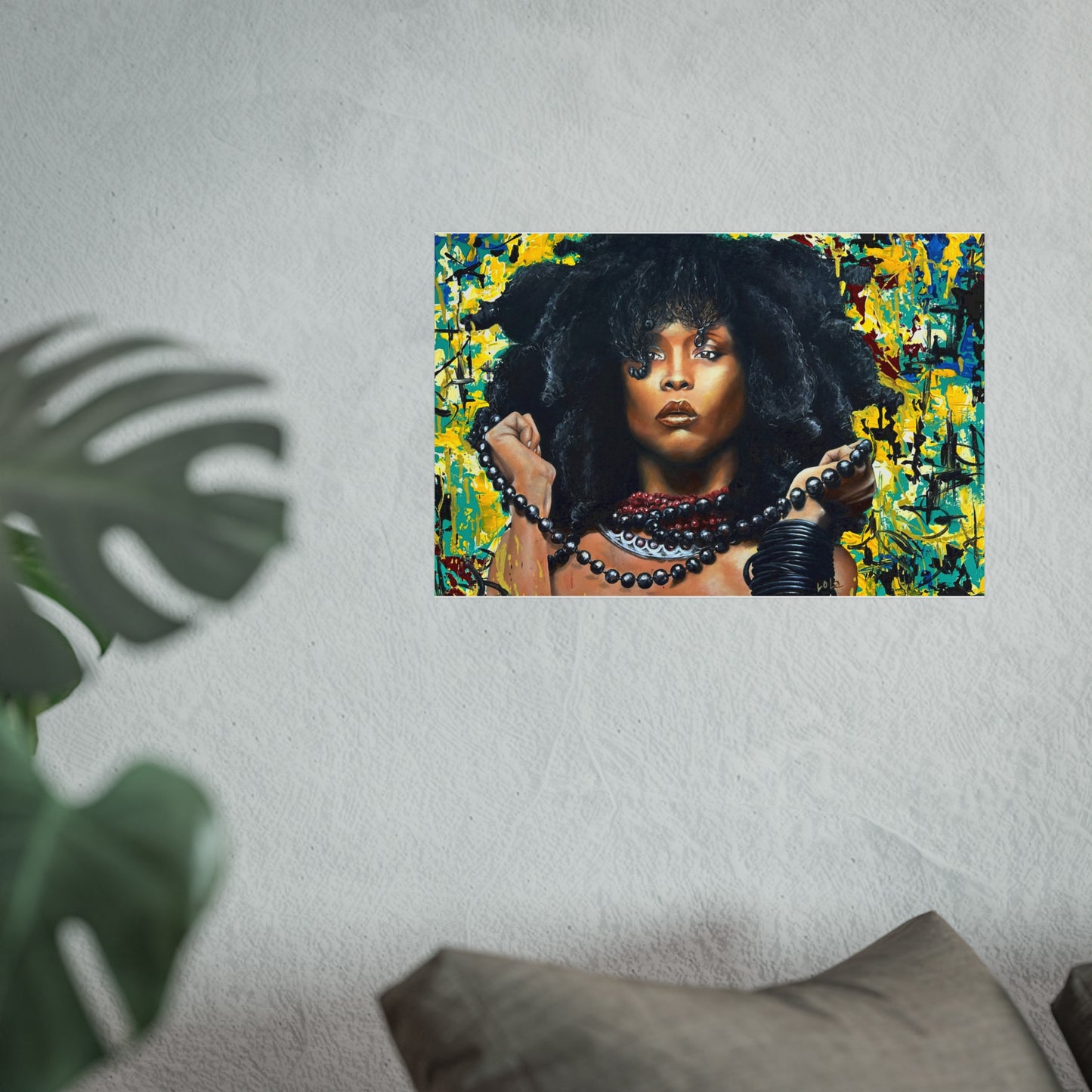 Erykah Badu Fine Art 18”x12” Print, Painted by Lola Buckwald