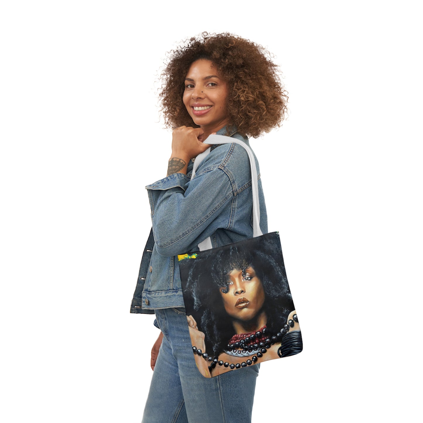 Erykah Badu painted by Lola Buckwald/ OG Tote Bag with 5-Color Straps