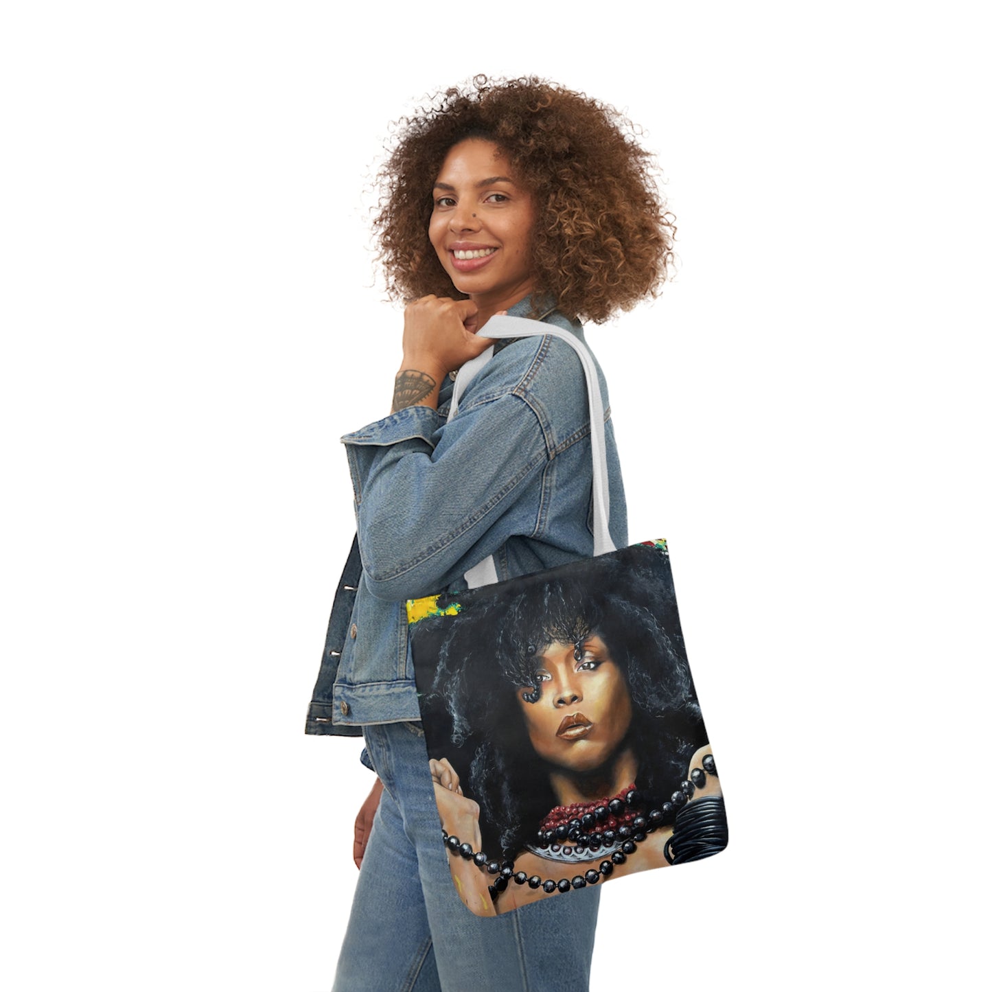 Erykah Badu painted by Lola Buckwald/ OG Tote Bag with 5-Color Straps