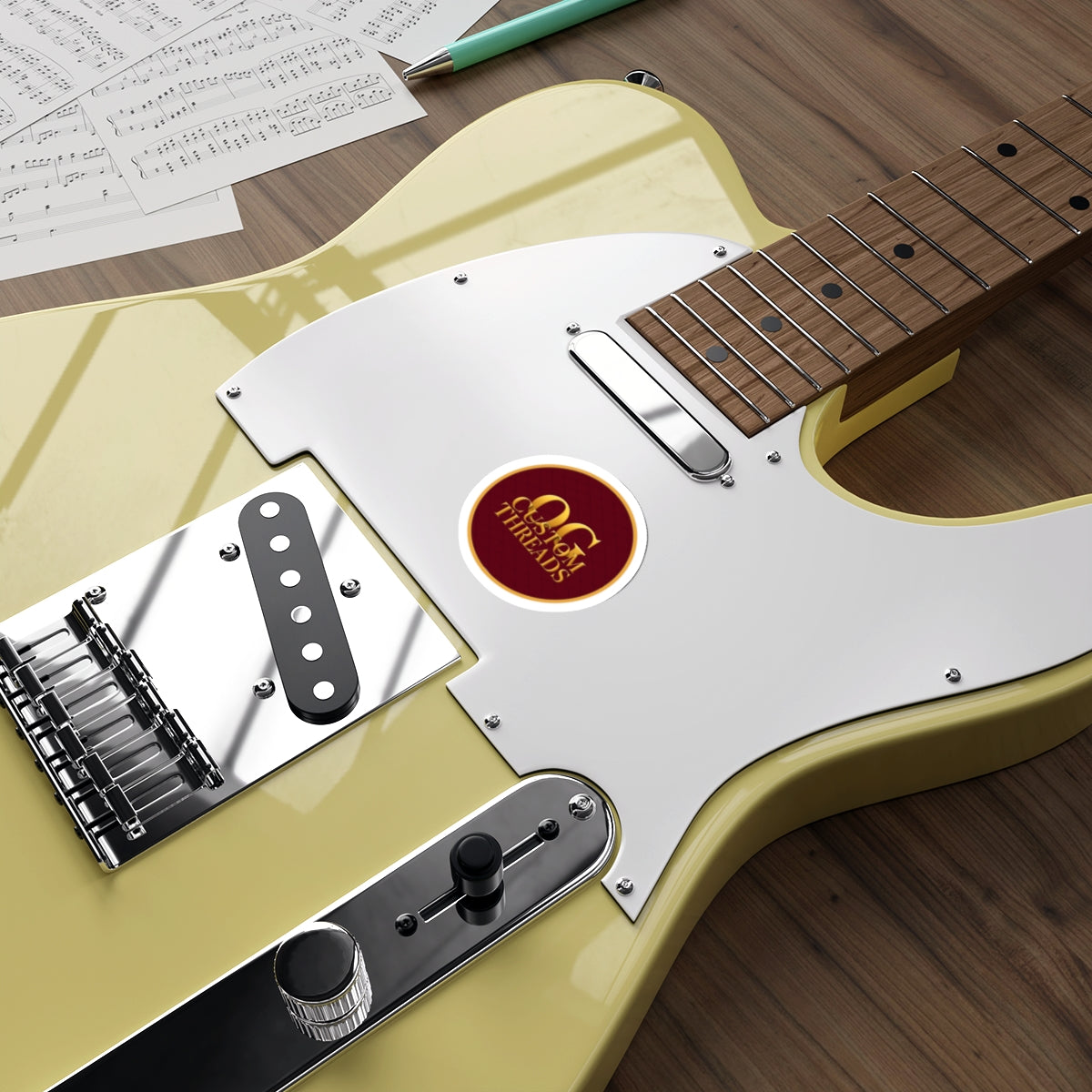 OG Custom Threads logo Die-Cut Stickers - Stylish Decor for Laptops, Water Bottles & More
