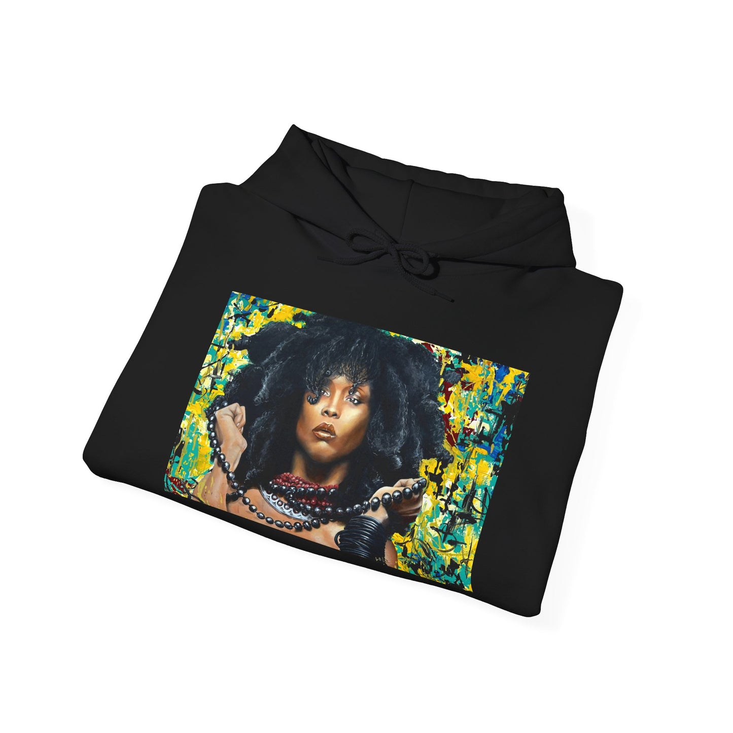 Erykah Badu painted by Lola Buckwald, OG hoodie