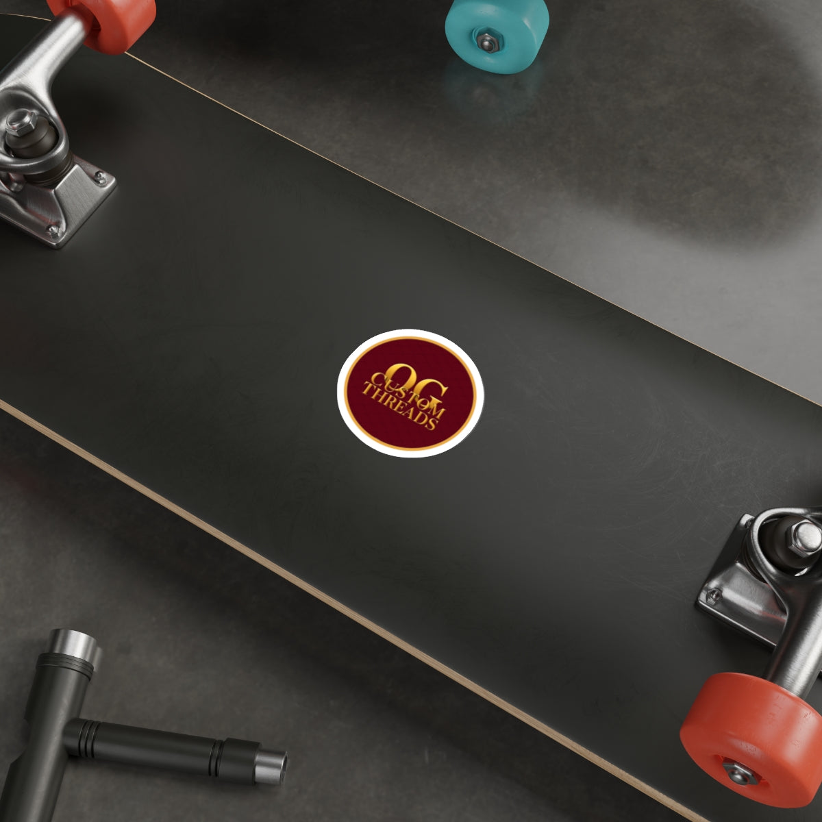 OG Custom Threads logo Die-Cut Stickers - Stylish Decor for Laptops, Water Bottles & More